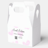 Rosa Aquarellherzen QR 16 . Geburtstag Geburtstag Geschenkschachtel (Geöffnet)