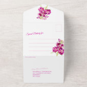 Rosa Aquarellhochzeit Grundfarben UAWG All In One Einladung (Außenbereich)