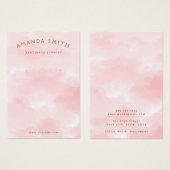 Rosa Aquarellkarte (Vorne & Hinten)