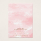 Rosa Aquarellkarte (Rückseite)