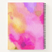 Rosa Aquarellkunst Notizblock (Rückseite)