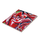 Rosa Aquarellkunst Originale Rose Fliese (Seite)