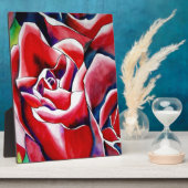 Rosa Aquarellkunst Originale Rose Fotoplatte (Seite)