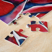 Rosa Aquarellkunst Originale Rose Puzzle (Seite)