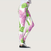 Rosa Aquarelllische Blume Leggings (Rechts)