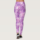 Rosa Aquarelllische Blume Leggings (Rückseite)