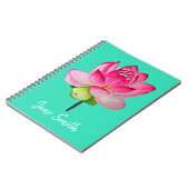 Rosa Aquarelllotus Blume Kunst Notizblock