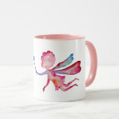 Rosa Aquarellmärchen Custom Combo Tasse (VorderseiteRechts)