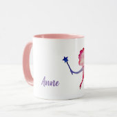 Rosa Aquarellmärchen Custom Combo Tasse (Vorderseite Links)