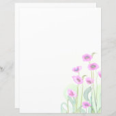 Rosa Aquarellmohn (Vorne/Hinten)