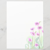 Rosa Aquarellmohn (Vorderseite)