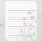 Rosa Aquarellmohn (Vorne/Hinten)