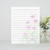 Rosa Aquarellmohn (Stehend Vorderseite)