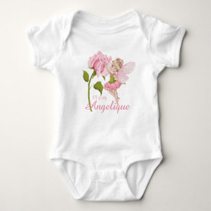 Rosa Aquarellmühle und Rose Baby Strampler