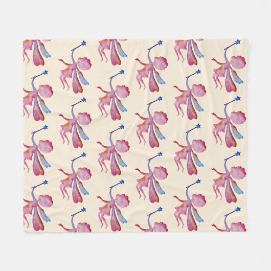 Rosa Aquarellmühle Zeichnend Fleece Blanket (Vorderseite (Horizontal))