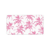 Rosa Aquarellmuster Adressaufkleber (Vorne)