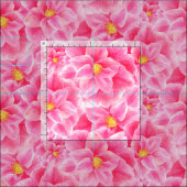 Rosa Aquarellmuster aus Kamelien Stoff (Kachel)