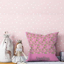 Rosa Aquarellmuster Blumenmuster Kissen