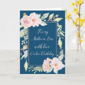 Rosa Aquarellmütter Blume Jura Geburtstag Karte (Gelbe Blume)