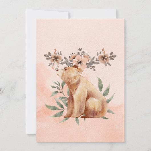 Rosa-Aquarellmüttertagsfeier Einladung (Rückseite)