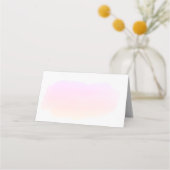 Rosa Aquarellname Platzkarte (Rückseite)