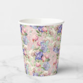 Rosa Aquarellpastellfarben Pappbecher (Links)