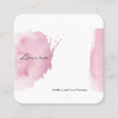 Rosa Aquarellpinsel - Visitenkarte (Vorderseite)