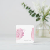 Rosa Aquarellpinsel - Visitenkarte (Stehend Vorderseite)