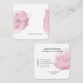 Rosa Aquarellpinsel - Visitenkarte (Vorne/Hinten)