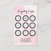 Rosa Aquarellsalon Schönheitssalon Treuekarte (Rückseite)