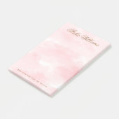 Rosa Aquarellschrift - romantischer Schriftname Post-it Klebezettel (angewinkelt)