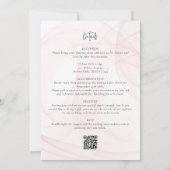 Rosa Aquarellswirbel in einer QR Hochzeit Einladung (Rückseite)