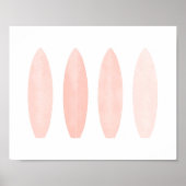 Rosa Aquarelltafeln Stranddekoration Kinderzimmer Poster (Vorne)