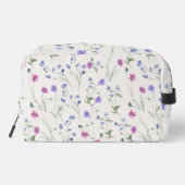 Rosa Aquarelltasche Wildblumen Blumenkosmetiktüte Waschbeutel (Rückseite)