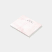 Rosa Aquarelltextur aus dem Schreibtisch Post-it Klebezettel (angewinkelt)