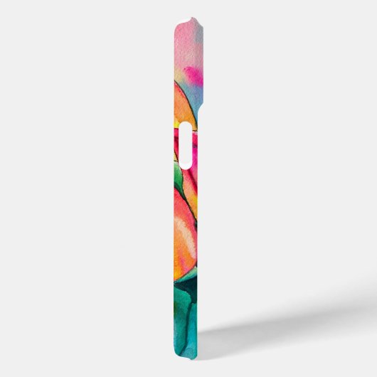 Rosa Aquarelltulis Kunst Case-Mate iPhone Hülle (Rückseite / Rechts)