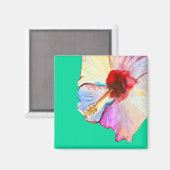 Rosa Aquarelltulis Kunst Magnet (Vorderseite/Rückseite)