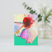 Rosa Aquarelltulis Kunst Postkarte (Stehend Vorderseite)