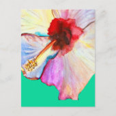 Rosa Aquarelltulis Kunst Postkarte (Vorderseite)