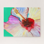 Rosa Aquarelltulis Kunst Puzzle (Horizontal)