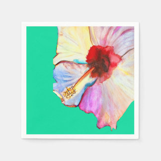 Rosa Aquarelltulis Kunst Serviette