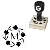 Rosa Aquarelltüppchen Framing Initial Gummistempel (Stempel)