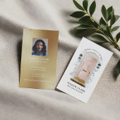 Rosa Aquarelltür Echter Anwesen Agent Busin Visitenkarte