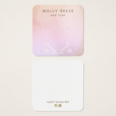 Rosa Aquarellzweige mit abgerundeter Ecke (Vorne & Hinten)