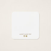 Rosa Aquarellzweige mit abgerundeter Ecke (Rückseite)