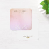 Rosa Aquarellzweige mit abgerundeter Ecke (Schreibtisch)