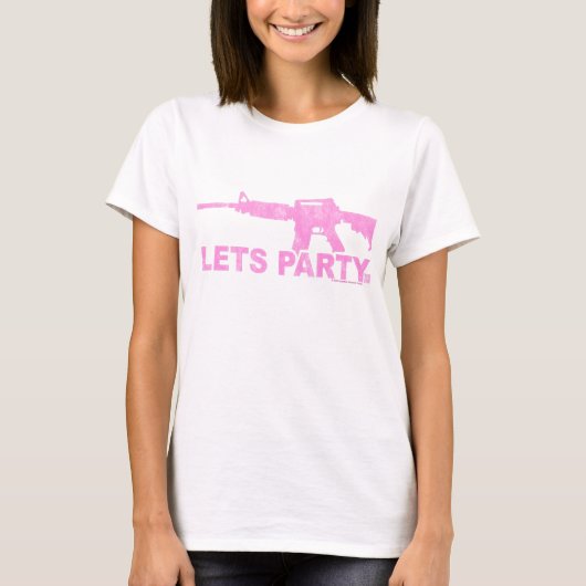 Rosa AR15 lässt das getragene Party zu schauen T-Shirt (Vorderseite)