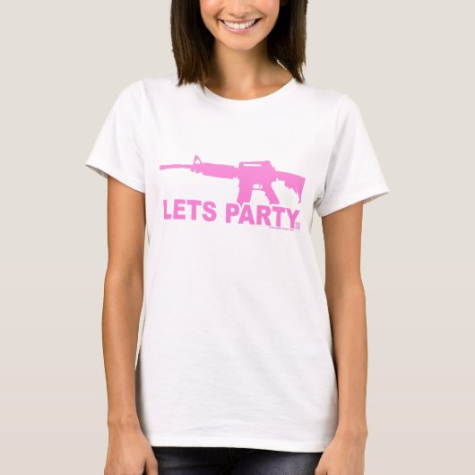 Rosa AR15 lässt Party T-Shirt (Vorderseite)