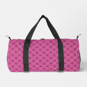 Rosa Arabesken-Stern-Blumen-Nahtloses Muster Duffle Bag (Vorderseite)