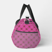 Rosa Arabesken-Stern-Blumen-Nahtloses Muster Duffle Bag (Rechts)